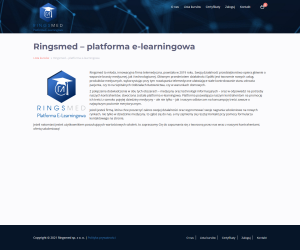 Web Layouts: Ringsmed - Platforma E-Learningowa - 2021